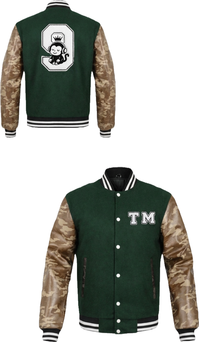 Forest Desert Camo Varsity Jacket