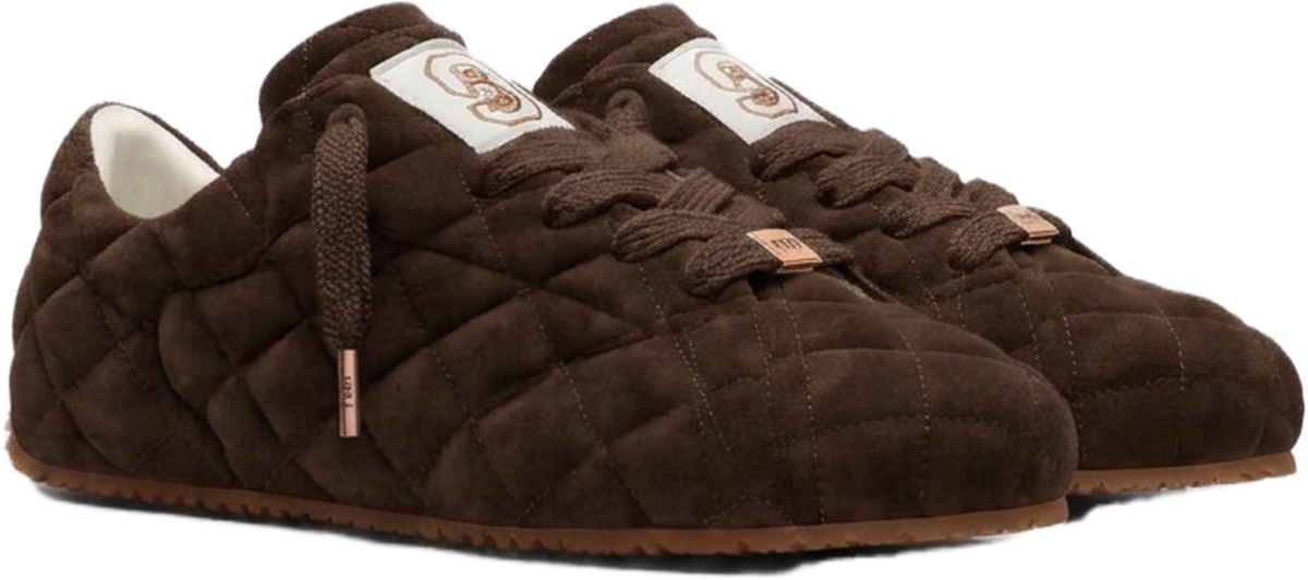 TM9 Quilted Suede Runner — Espresso Brown
