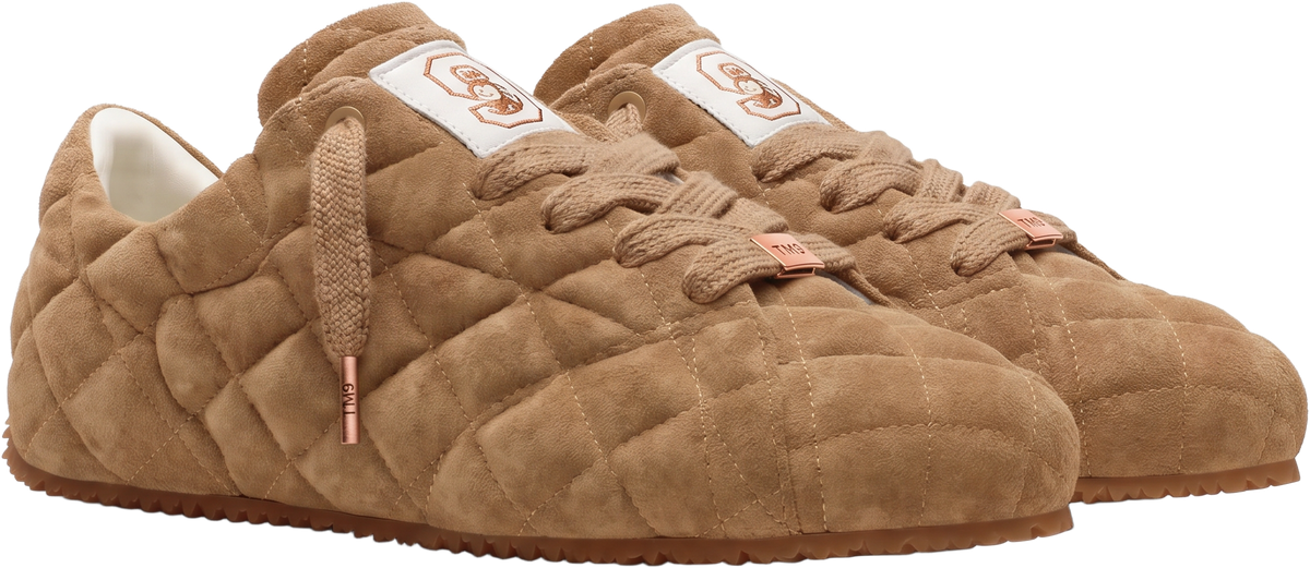 TM9 Quilted Suede Runner — Camel