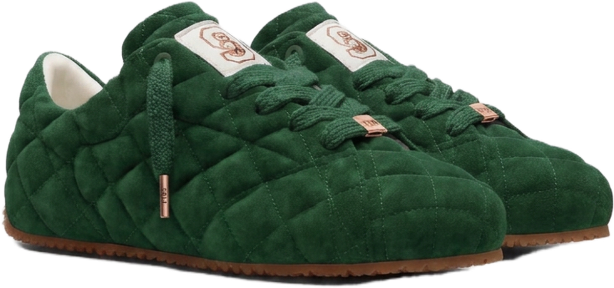 TM9 Quilted Suede Runner — Emerald
