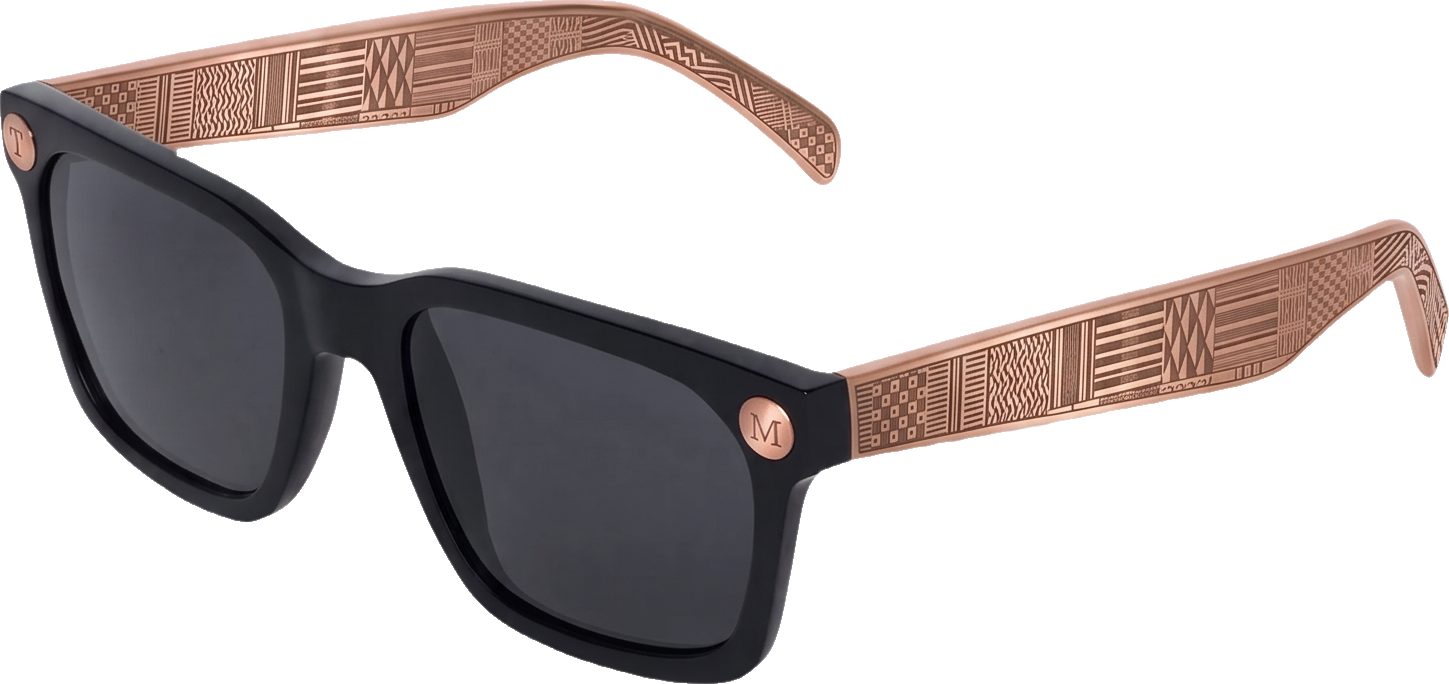 Rose Gold Kente Sunglasses