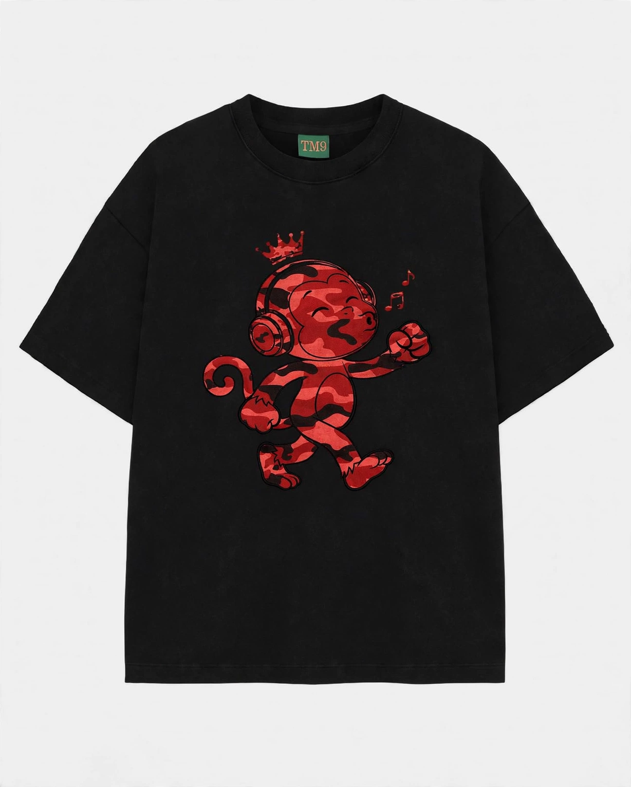 TM9 Camo Monkey Tee — Blood Red